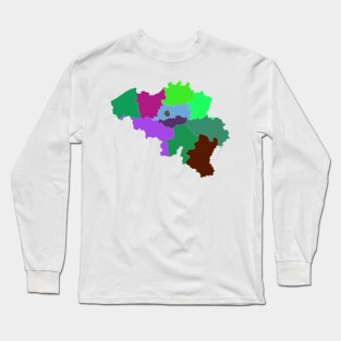 Belgium Color Map Long Sleeve T-Shirt